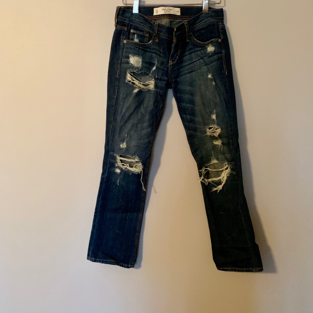 Distressed A&F jeans